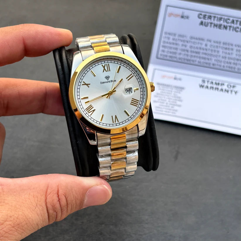 Solid Chain Watch – Diamond Blue